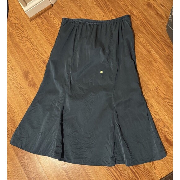 Eileen Fisher Maxi Skirt XL Gray Steel Silk Fairy Romantic Quiet Luxury READ - Picture 6 of 13